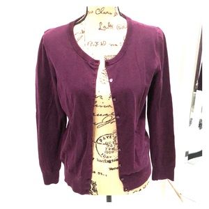 Talbot’s wine cardigan size M